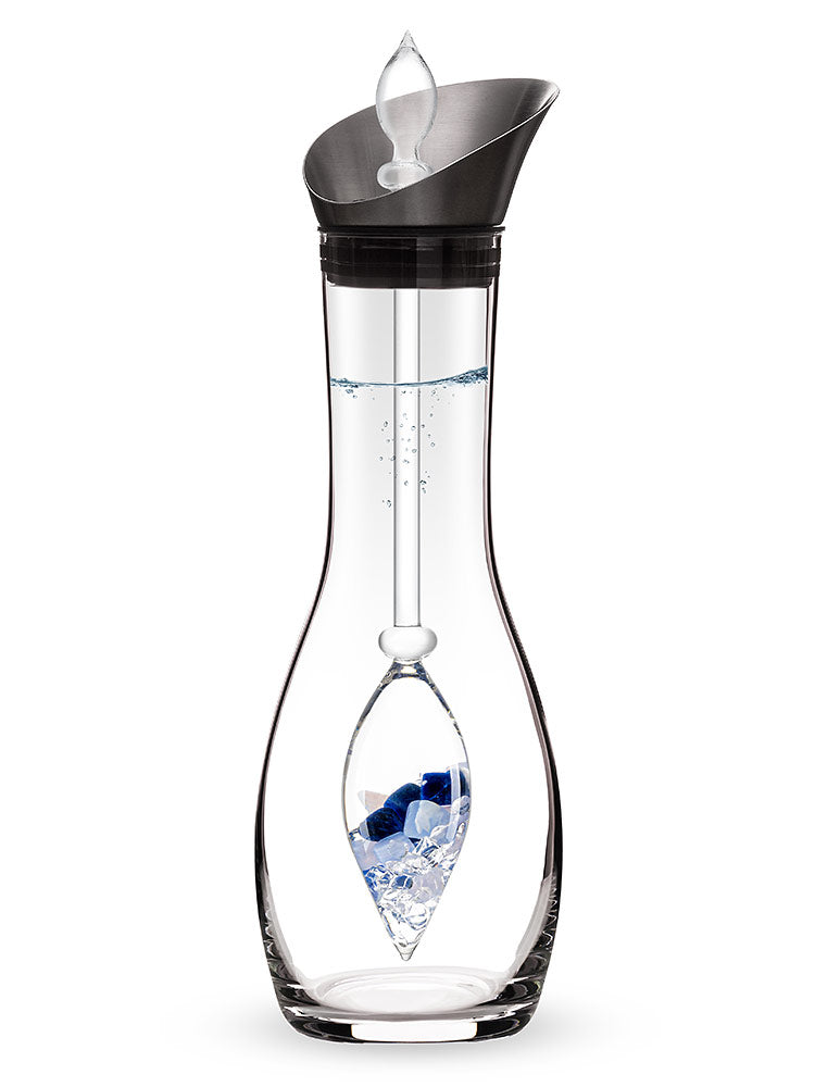 Edel-Karaffe für Edelstein-Wasser mit Bergkristall