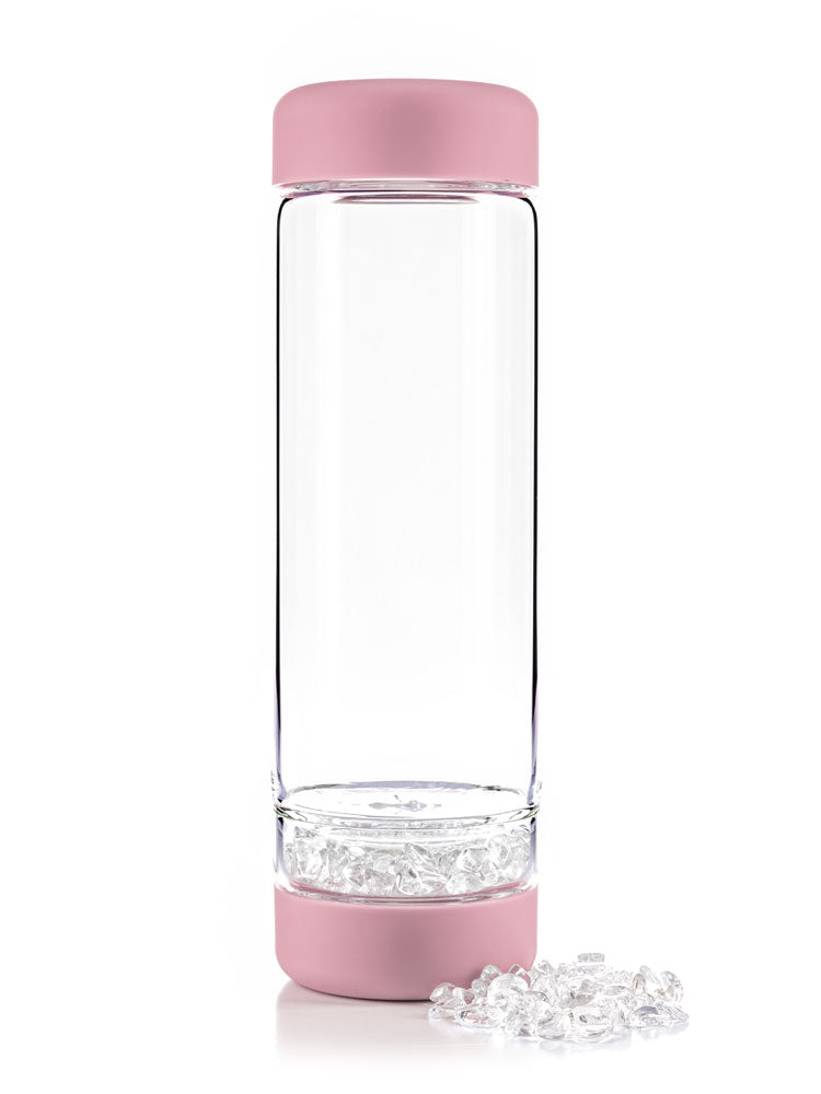 Trinkflasche - inu! CRYSTAL | Bergkristall (blossom rose)