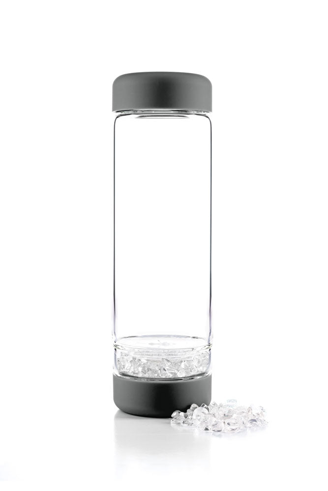 Trinkflasche - inu! CRYSTAL | Bergkristall (lava black)