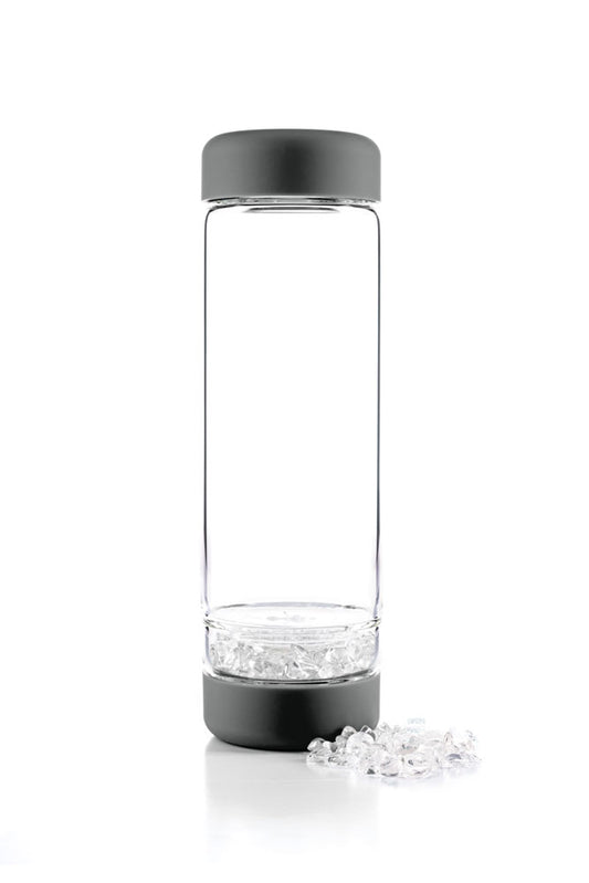 Trinkflasche - inu! CRYSTAL | Bergkristall (lava black)