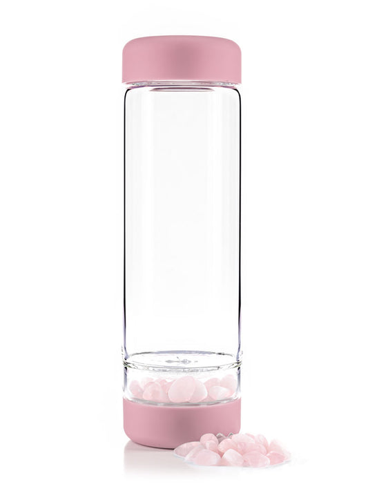 Trinkflasche - inu! CRYSTAL | Rosenquarz (blossom rose)