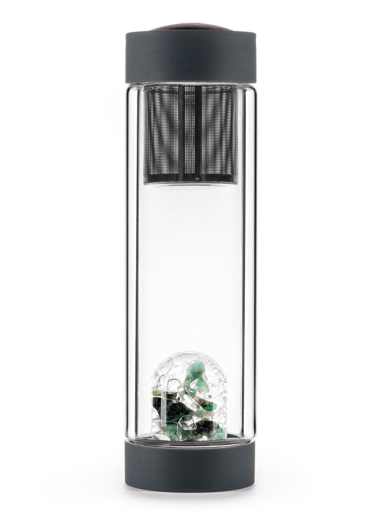 Edelsteinmodul und Sieb in Trinkflasche Vitality Strainer