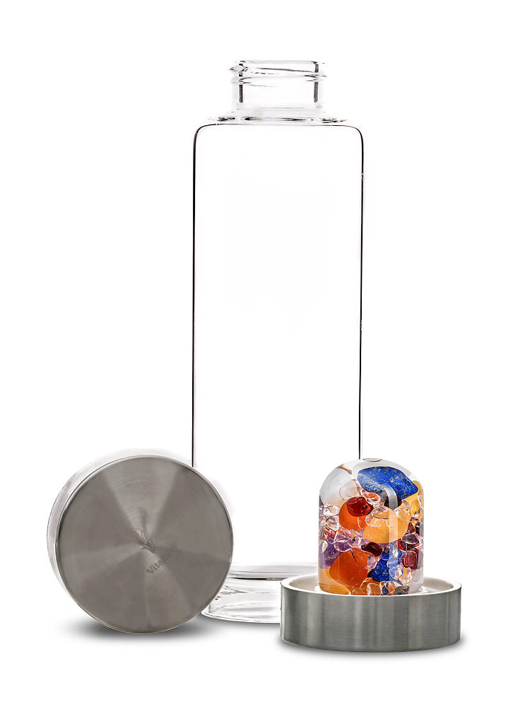 Edelsteinmodul und Trinkflasche Ayurveda