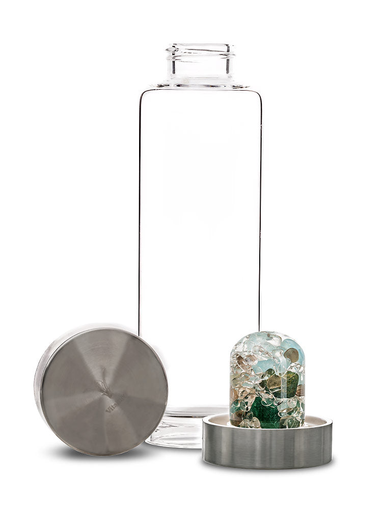 Edelsteinmodul und Trinkflasche Forever Young