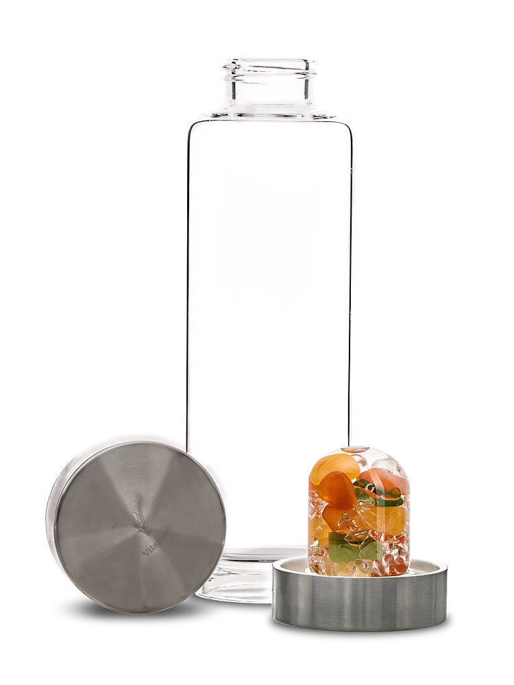 Edelsteinmodul und Trinkflasche Happiness