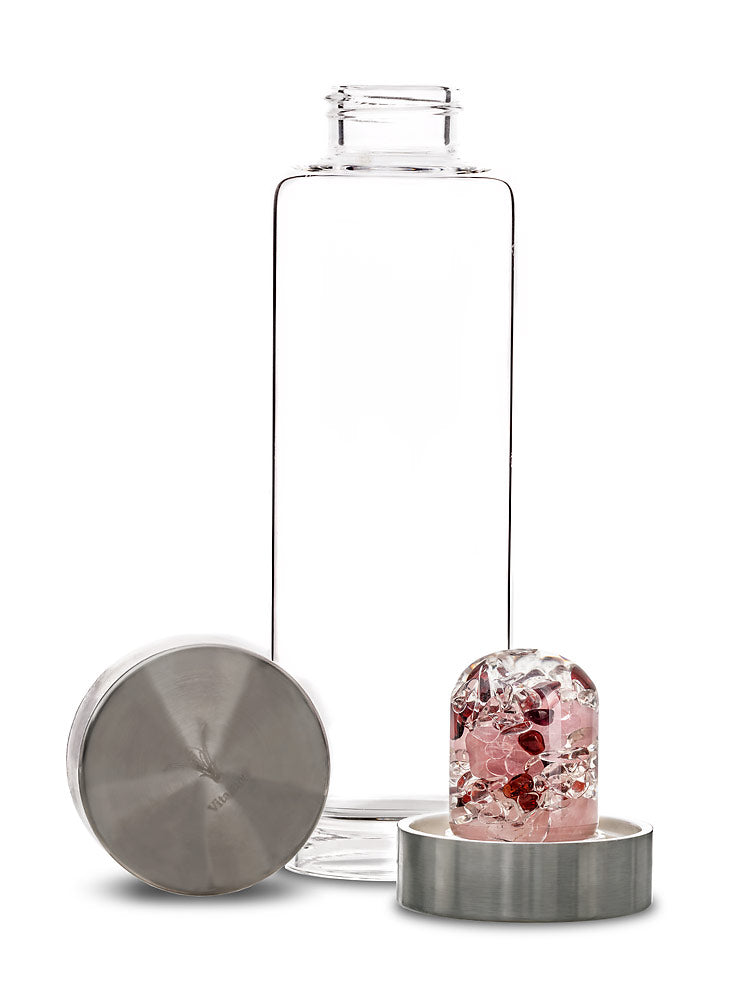 Edelsteinmodul und Trinkflasche Love
