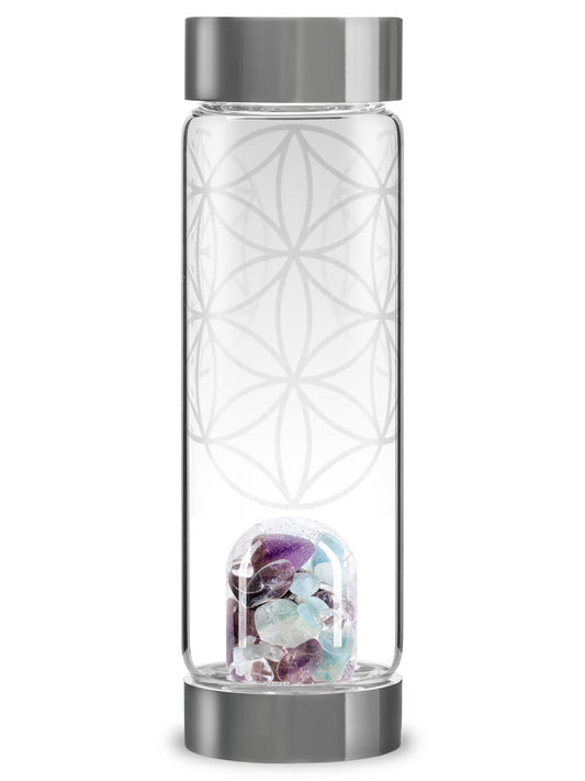 Edelsteinmodul in Trinkflasche Flower of Life