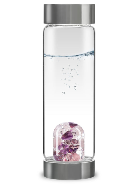 Flasche mit Wasser und Edelsteinmodul