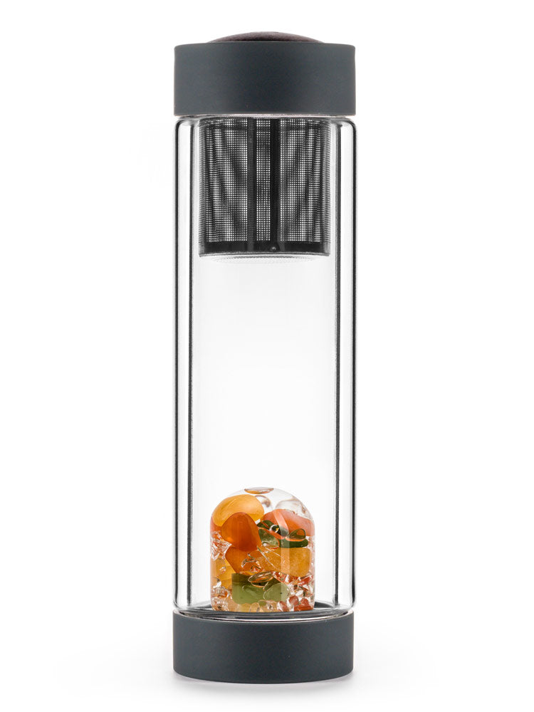 Edelsteinmodul mit Sieb in Trinkflasche Happiness