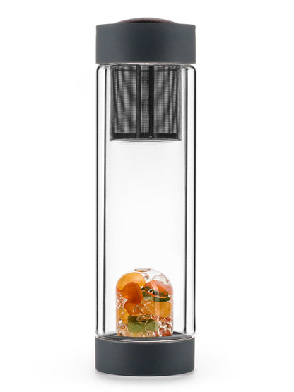 Edelsteinmodul mit Sieb in Trinkflasche Happiness