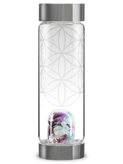 Edelsteinmodul in Trinkflasche Flower of Life